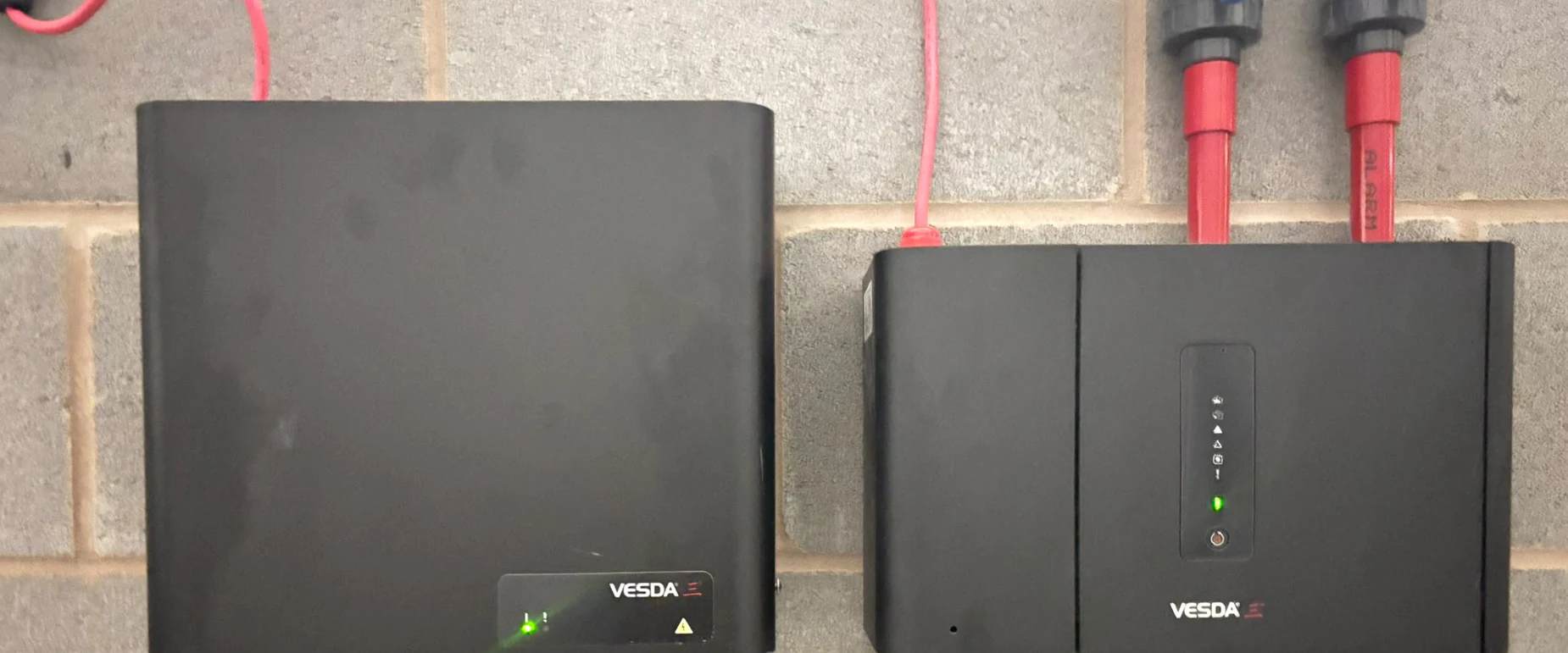 VESDA-E aspirating smoke detectors with red sampling pipework installed by WSD